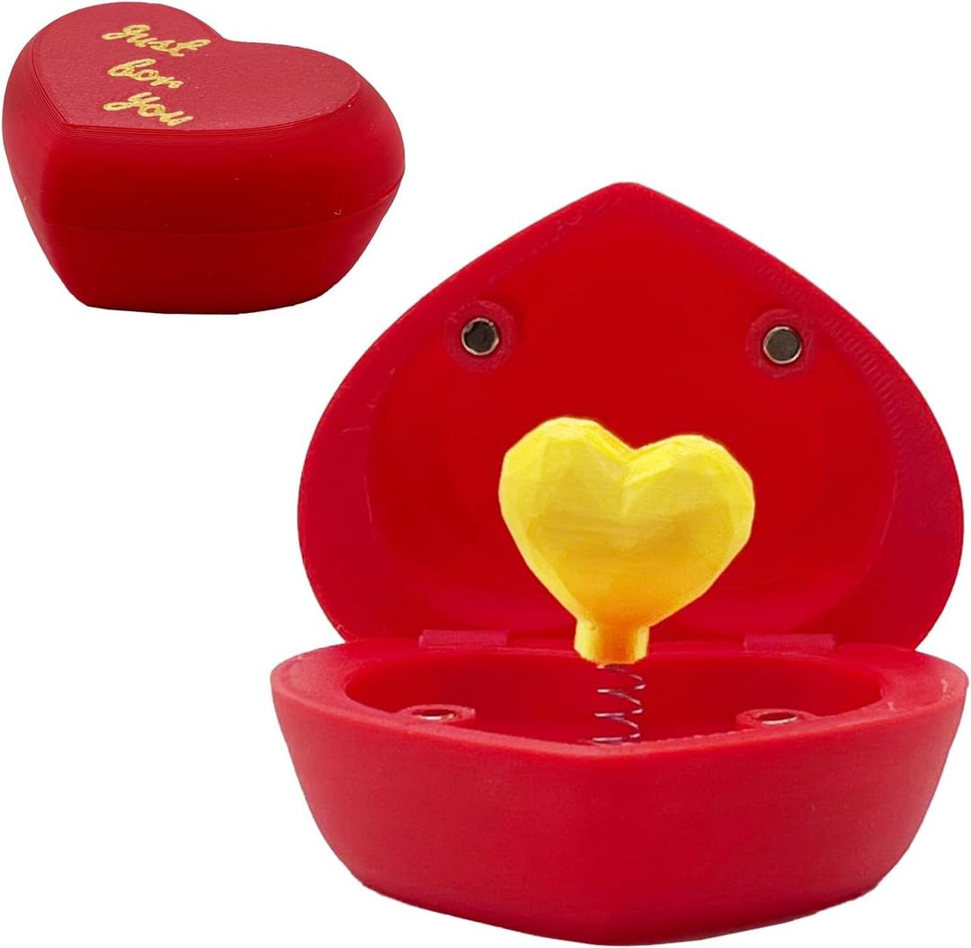 3 x Della Stella Heart Shaped Pop up Gift Box,Surprise Pop up Valentines Gift Box,Birthday or Valentine's Day Gifts for Classroom,Wife,Girlfriend