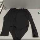 MANGOPOP Tank Top Body Suits Women Sexy Crew Neck Racerback Halter Ribbed Sleeveless Bodysuit for Women (Medium, 02-long Sleeve Black)