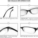 5 Pack Rectangular Reading Glasses for Women, Lightweight Full Frame Readers