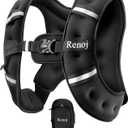 Renoj Weighted Vest for Women Men Fixed Weights for Walking, Running, Training, Exercise, Weight Loss - With Reflective Strips and Storage Pocket, 8 LB.
