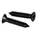 #12 x 1-1/4" Wood Screws Flat Head Fast Self Tapping Drywall Screws 18-8 Stainless Steel 304 Black Finish, 50 PCS