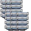 Men Razor Blades Refills, Men Shaver Turbo Razor Blades Refills Set with Precision Cut Stainless Steel 3 Blades - Smooth & Quick Shave (20Count)