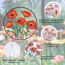 PLIGREAT Suncatchers Poppy Flowers Acrylic Glass Sun Catcher Summer Patio Garden Hanging Tree Ornaments for Bedroom Living Room Window Decoration Wall Art Decor Housewarming Memorial Gifts