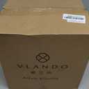 VLANDO Makeup Organizer Countertop,Large Vanity Organizer PU Leather Make up Storage with 4 Drawers Perfume Organizers Cosmetic Display Case for Lipstick,Brushes,Bedroom-Beige