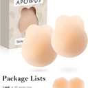 2 x APOWUS Sticky Bra Push Up,Adhesive Bras, Nipple Covers with Lift for Backless Strapless Dress 02