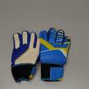 Jalunth Goalkeeper Goalie Soccer Gloves Kids Youth Goal Keeper Field Player Glove Boys Girls Embossed Anti-Slip Latex Palm Soft Pu Hand Back (Size 6 Suitable for 7-8 Years, Blue)