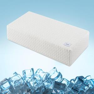 HARBOREST Cooling Cube Pillow - Side Sleeper Pillow for Neck and Shoulder Pain, Memory Foam Pillow Cube Pro with Adjustable Firmness,24"x12"x6" (White-ice)