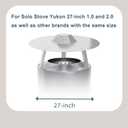 Heat Deflector for Solo Stove Yukon 27", 304 Stainless Steel Heat Diffuser with Handle & Legs,Heat Radiation for Wider Warmth Area, Compatible with Yukon 27" Outdoor Fire Pits, for Backyard, Camping