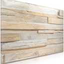 Navaris Magnetic Dry Erase Board - 16 x 24 inches Decorative White Board for Wall with Design, Includes 5 Magnets and Marker - Stone Wall