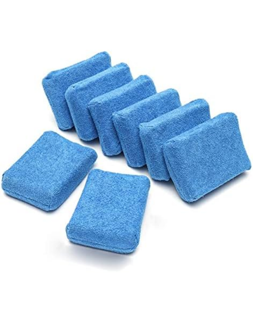 Detailer's Garage MIC_292_08 Premium Grade Microfiber Applicators, Blue (Pack of 8)