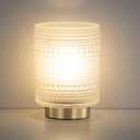 Battery Operated Lamp with Timer, Small Battery Powered lamp for Bedside, Cordless Table Lamps with LED Warm Bulb, Wireless Lamp for Entryway/Dorm/Office/Patio/Living Room Decor-Frosted White