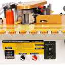 Edge Banding Machine, Portable Woodworking Edge Bander Curve Straight, Dual-Side Glue Application, Automatic Tape Breaking&Intelligent Temperature Control & Adjustable Speed 5-10m/min (110V)