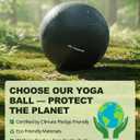 Trideer Exercise Ball for Yoga, Pilates & Fitness  Stability Ball Equipment for Home Gym & Office Chair, Core & Balance Training Accessories, Physical Therapy Equipment, Quick Pump Included, 5 Sizes (Black)