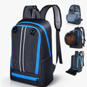 Gym Backpack with Shoe & Computer Compartment, with Drawstring Single Mesh Ball Bag for Carrying Basketball Volleyball Soccer Football Lightweight Workout Backpack for Swim Gym Travel and College