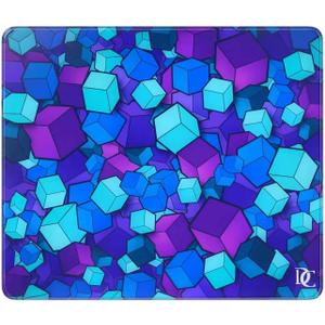 DC Glass Mouse Pad, Micro-Etched Aluminosilicate, 17.7×15.7in, Voxel Storm, 17.7L x 15.7W inches