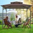 GOJOOASIS Grill Shelter Replacement Canopy Roof FIT for Gazebo 8x5'