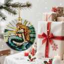 2 x Enchanting Mermaid Christmas Ornaments: Christmas Tree Ornaments & Holiday Decor  Perfect Holiday Presents & Gift Ideas for Friends, Coworker, Family, Mermaid Lover, and Ocean Lover