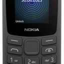 Nokia 105 4G | Dual SIM | GSM Unlocked Mobile Phone | Volte | Charcoal | International Version | Not AT&T/Cricket/Verizon Compatible