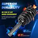 Front Strut Shock Assembly w/Coil Spring Compatible with Ford Taurus 1996-2007, Mercury Sable 1996-2005, Replace 171615, Left & Right, 2PCS