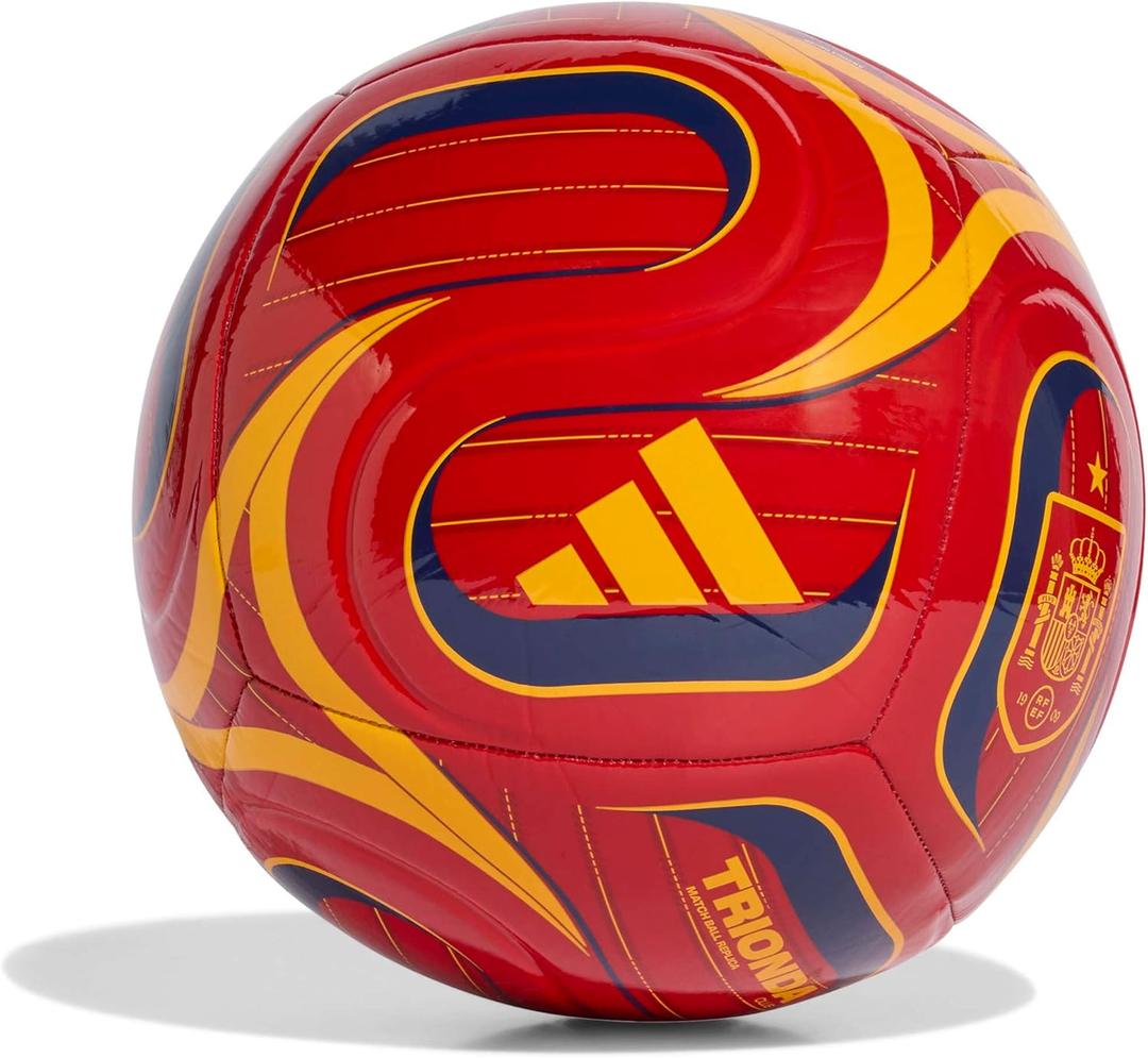 Adidas FIFA World Cup 26 Trionda Soccer Ball (5, Vivid Red/Team Power Red/Crew Yellow/Spain)