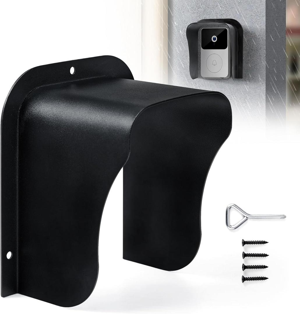 2 Pack Ring Doorbell Cover Weatherproof, Large Metal Ring Doorbell Protector, Access Control Rain Cover, Outdoor Keypad Cover Protector, Ring Video Doorbell Waterproof Cover, Camera Doorbell Cover