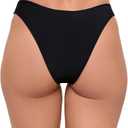 Sports Illustrated Womens Scoop Hipster Bikini Bottom (Black, XL)