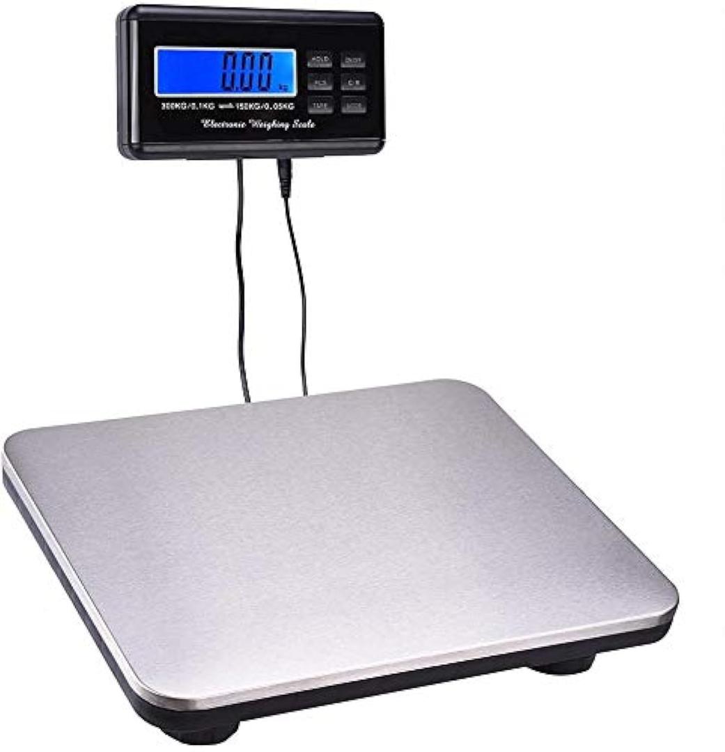 MejorChoy 660lbs Postal Scale LCD Digital Scale Floor Platform Scale 300kg Capacity for Shipping Weighing