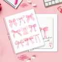 FUQWZ Bows Pink Wall Art Set of 4 (8x10in, Unframed) - Coquette Room Decor - Pink Posters for Room Aesthetic (031)