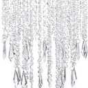 Modern Mini Chandelier Shade,H12.9 X W8.66 Chandeliers Light Fixture Sparkling Decorations for Wedding Centerpiece Lampshade with Acrylic Jewel Droplets (Gold)