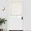 LazBlinds No Tools No Drill Bamboo Roller Shades, Cordless Bamboo Blinds, Light Filtering Roll Up Blinds for Windows, French Door, Porch or Patio, 26'' W x 40'' H, Whitewash B