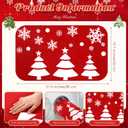 Tinideya Christmas Bathroom Rug 20"x 32" Xmas Bath Mat Red Xmas Bathroom Decor Reindeer Tree Snowflake Bath Mat Non Slip Absorbent Microfiber Washable Soft Holiday Shower Rug(Christmas Tree)