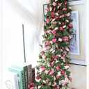 Miracliy 8Pcs 66FT Pink Flower Garland, Artificial Rose Floral Vines Fake Hanging Spring Flower Garland for Wall Backdrop Wedding Arch Tea Party Door Mantle Decoration