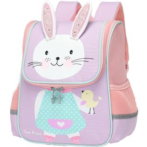 SUN EIGHT Toddler Lightweight Backpack for Girls Cute 3D Animal Waterproof Schoolbag for Baby Girl Boy 1-3 YearsRabbit