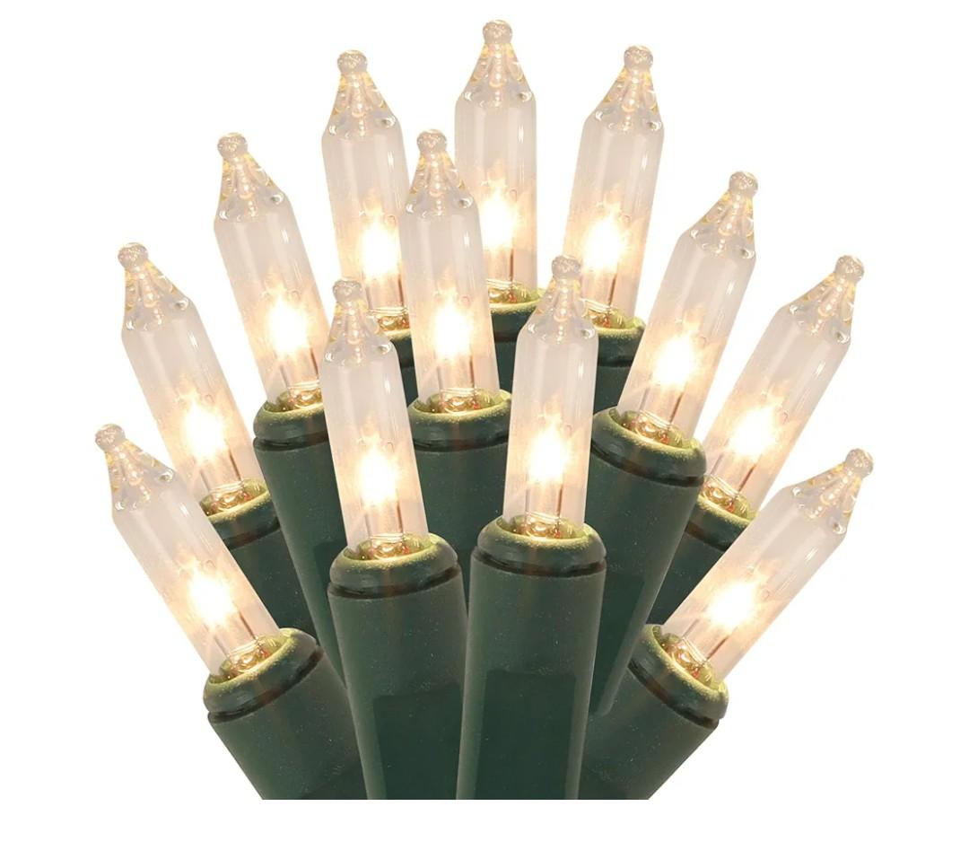 Clear Christmas String Lights, 100 Count, Incandescent Mini Christmas Lights, Connectable Xmas Tree Light for Indoor Outdoor Garland Birthday Holiday Wedding Festival Party