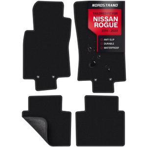 Floor Mats for Nissan Rogue T32 2014-2020 (not for Sport & Select) - Tailored 3D Fit - Front & Rear Set of 4 - Anti-Slip Backing - 30oz Carpet Mat Heavy Duty - All Weather Car Liner Floormats