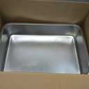 Kirecoo Stainless Steel Litter Box, Large Low Entry Metal Cat Pan Box, Indoor Litter Tray, Non Stick, No Smell, Easy to Clean, Pet Toilet Supplies for Cats