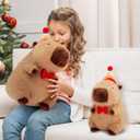 Achwishap Capybara Plush,Happy Birthday Capybara Stuffed Animal,Cute Plushies Capybaras Plush Toys,Kawaii Plushie Stuffed Toy with Birthday Hat Plushie for Kids Adults Birthdays Gifts,Brown 12