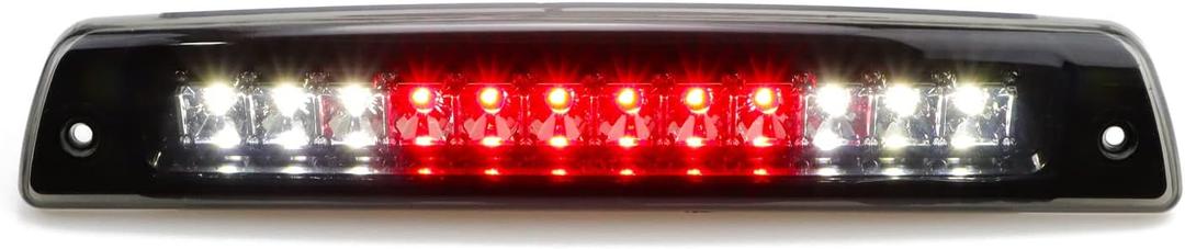 Tresound For 1994-2001 Dodge Ram 1500/2500/ 3500 Third 3rd LED Brake Light Cargo Lamp High Mount Brake Light Replacement (Black+ Smoke Lens)