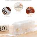 HOMEHIVE Acrylic Jewelry Box Organizer, Clear Jewelry Organizer and Storage with 20 Portable Anti Tarnish Jewelry bags, Travel Jewelry Case for Earrings/Rings/Necklaces Gifts for Women Girls, Clear