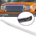ECOTRIC Truck Hood Molding Trim Moulding Compatible with 2007-2013 GMC Sierra 1500 2500HD 3500HD Replace for GM1235109 10385156 (Without Chrome Grille)