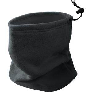 Double-layer Thick Fleece Ski Neck Gaiter, Winter Scarf Face Mask for Men Women, Warmer Beanie for Big Heads (Grey)