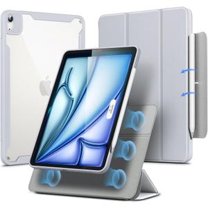 ESR for iPad Air 11 Inch Case M4/M3/M2 (2026/2025/2024), iPad Air 5th/4th Gen Case (2022/2020) 10.9 Inch with Pencil Holder, Removable Magnetic Cover, Vertical Stand, Rebound 360 Series, Grey