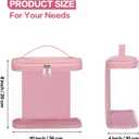 Heavy Duty Leak Proof Clear Travel Bags for Toiletries, Transparent Makeup Cosmetic Bag with Zipper and Handle (Large, 1PCS Pink) 