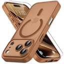 Vansdon for iPhone 17 Pro Case, Compatible with MagSafe, Magnetic Translucent Matte Slim Protective Cover with 1 Screen Protector - Military-Grade Drop Protection (Brown)