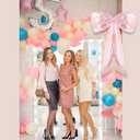TONIFUL Large Pink Bow Decor 26 x 42 Inch Giant Ribbon Tie Bow for Coquette Room Wall Decor Birthday Wedding Baby Shower Christmas Tree Party Decorations