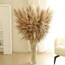 Wertuirk 12 Stems 46 inch Tall Pampas Grass Decor - Large Fluffy Dried Pompas Grass for Floor Vase - Rustic Wedding, Baby Shower, Party, Farmhouse, Boho Home Decor