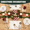 30 Pcs Christmas Tree Decorations Velvet Kit Include 3.15 Inches Assorted Christmas Velvet Balls 8 Inches Vintage Ribbon Bows Flocked Ornaments for Xmas Tree Garland Wreath Decor Holiday Party Supply