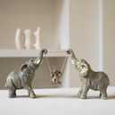 Elephant Statue For Home Decor.Elephant Gifts For Women,Mom.Elephant Decor For Living Room,Office,Shelf Decorations.Elephant Figurines Bring Good Luck,Love.Elephant Table Centerpiece Ornaments.