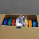 250g PLA Filament 1.75mm Bundle, SUNLU 3D Printer Filament Neatly Wound, Individually Vacuum Packed, 250g Spool, 8 Rolls, White+Red+Orange+Yellow+Green+Blue+Cyan+Purple
