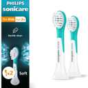 2 x Philips Sonicare for Kids - Genuine Replacement Electric Toothbrush Heads, Compact Size, for Kids Aged 3+, 2 Pack, HX6032/94